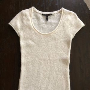 BCBG ivory sweater short sleeved top